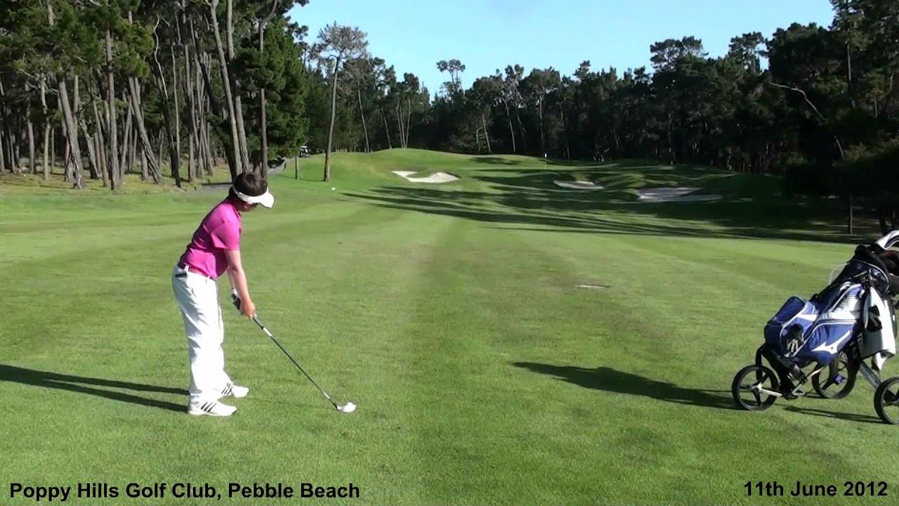 Poppy Hills Golf Course Logo - 10-year-old Karl plays Poppy Hills Golf Club and Pebble Beach - YouTube