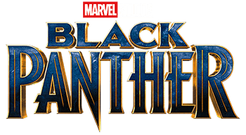 Gold and Black Panther Logo - Marvel Studios' Black Panther