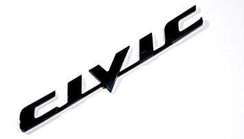 Black and White Honda Civic Logo - Honda Civic Black Logo Sign Emblem Decal Car Parts New: Amazon.co.uk ...