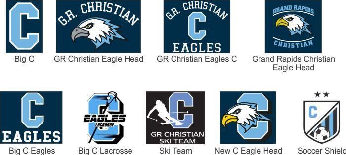 Eagle in a C Logo - Grand Rapids Christian High School Logo Loft - Men's Microfleece Jacket