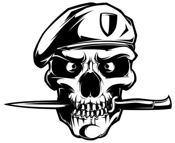 Military Skull Logo - Soldier of fortune SVG Soldier SVG Army SVG Skull svg | Etsy