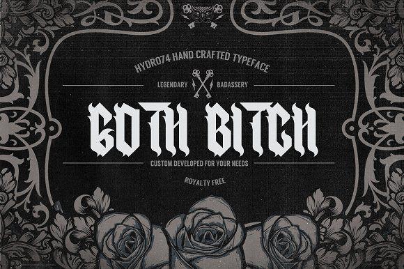 Goth Flower Logo - Goth Bitch ~ Fonts ~ Creative Market