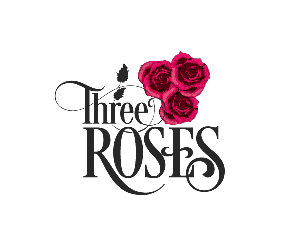 Goth Flower Logo - three-roses-logo-design | rr | Logo design, Logos, Design