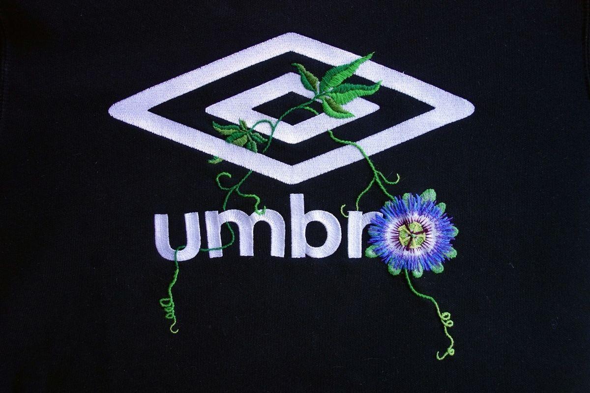 Goth Flower Logo - bjork collaborator james merry's incredible embroidery creations