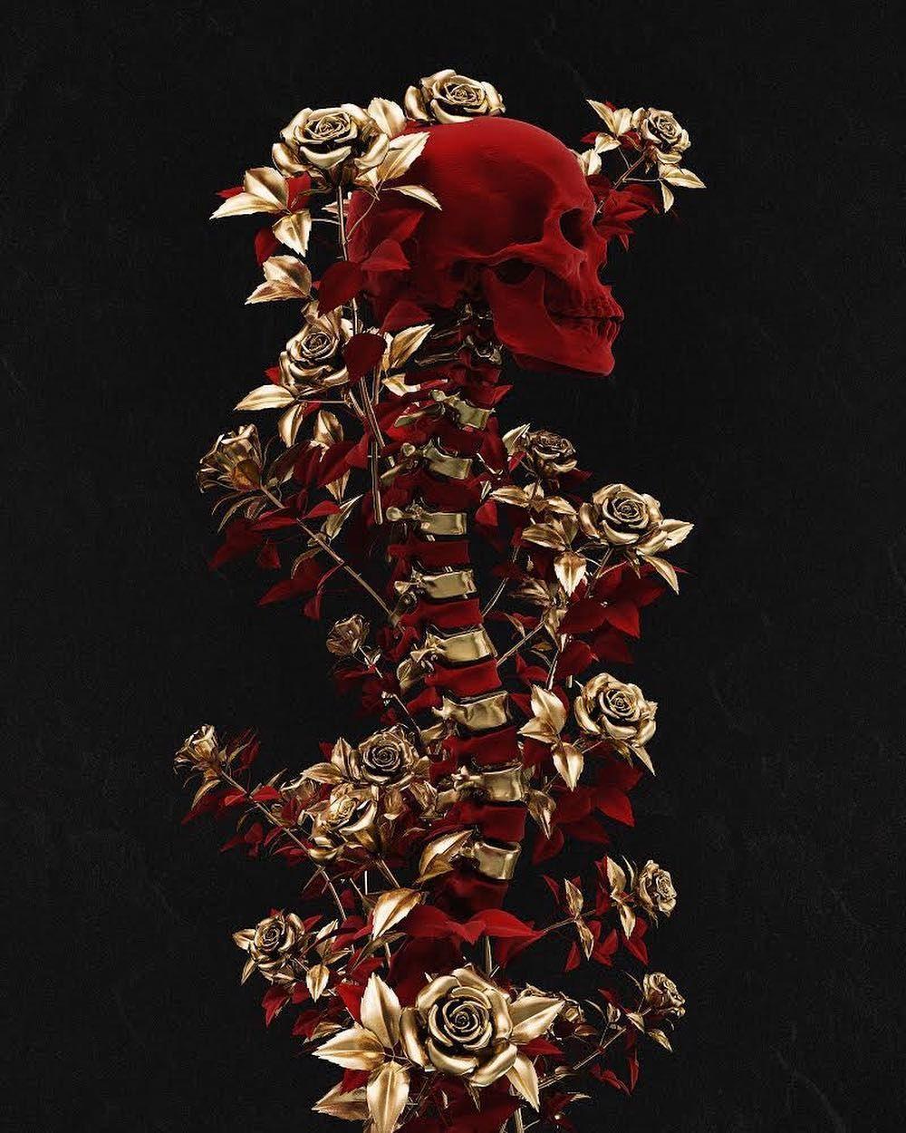 Goth Flower Logo - Artsy Fartsy. Skull Art, Art