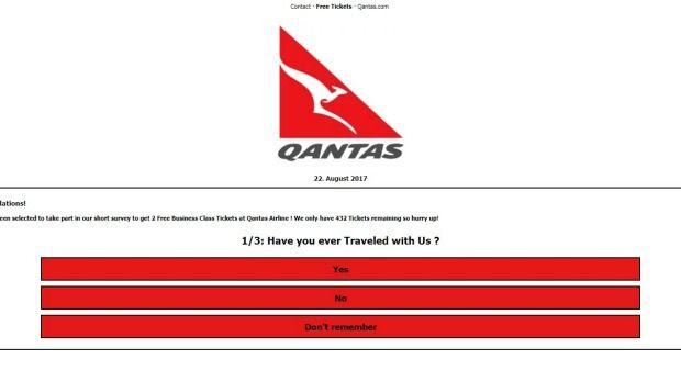 Fake Airline Logo - Qantas free business class flights Facebook scam: They're not giving