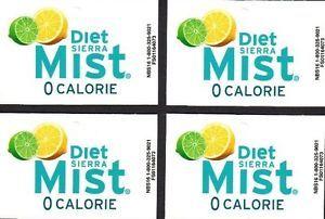 Sierra Mist Logo - Diet Sierra Mist Labels 4 Medium Logo Style Soda Vending Machine ...