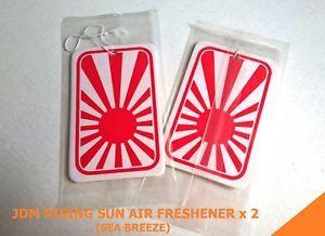 Red Sun Airline Logo - 2x Car air freshener JDM RISING SUN Japan Flag as decal; scent