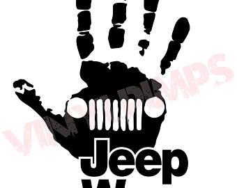 Jeep Wrangler Logo - Jeep wave Decal Peace Sign Jeep Wrangler Unlimited Sahara