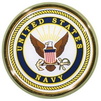 US Navy Official Logo - Chrome USN Crest Auto Emblem