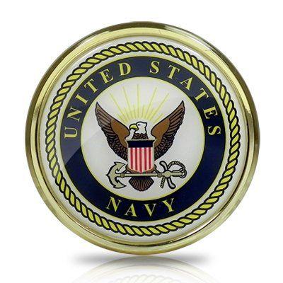 US Navy Official Logo - United States Navy Seal Color Metal Auto Emblem: Amazon.co.uk: Car