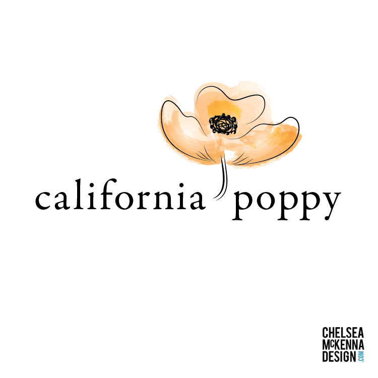 California Flower Logo - Flower Illustrations