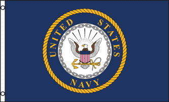 US Navy Official Logo - US Navy Emblem Flag 3x5ft Poly | frontlineflags.com