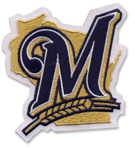 Baseball M Logo - Milwaukee Brewers M MLB Baseball Team Logo Patch | Base ball teams ...