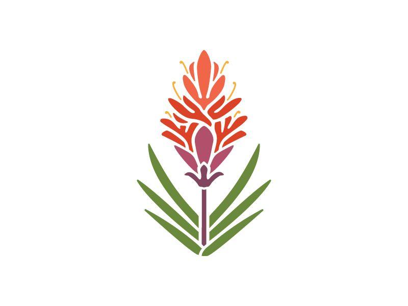 California Flower Logo - Flower logo study