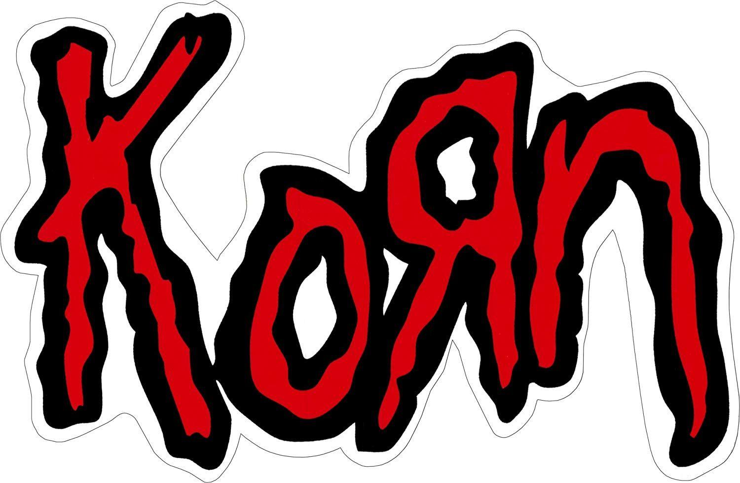 Red Black White Logo - Korn, Black & White Classic Logo Decal