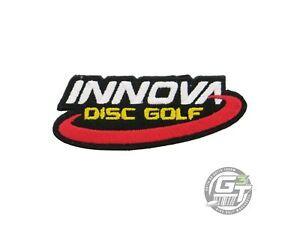Red Black White Logo - Innova LOGO Disc Golf Iron On Patch / WHITE / YELLOW / RED