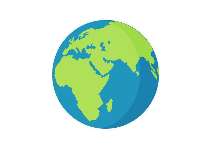 Earth Vector Logo - Planet Earth Free Flat Vector Icon - SuperAwesomeVectors