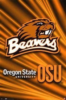 Beavers Sports Logo - Oregon State Beavers Official Team Logo Poster - Costacos Sports ...