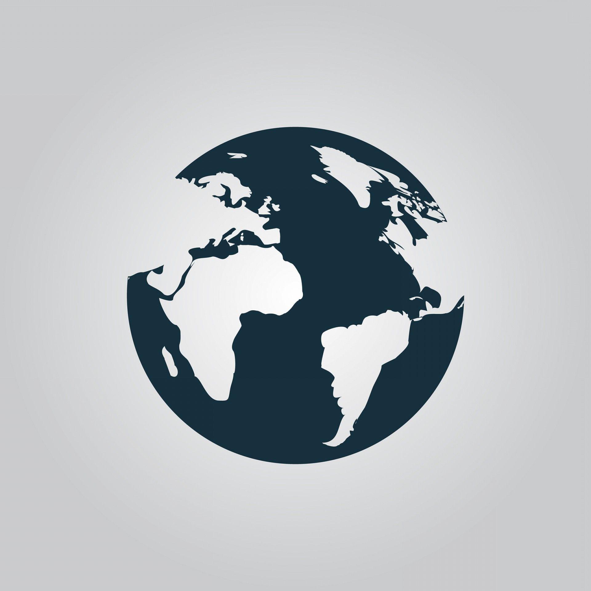 Earth Vector Logo - Globe Earth Vector Icons On Grey Background | SOIDERGI