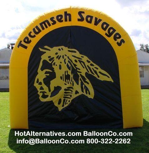 Tecumseh Savages Logo - Tecumseh OK Savages 20 ft Football tunnel Run through Helmet Tunnel ...