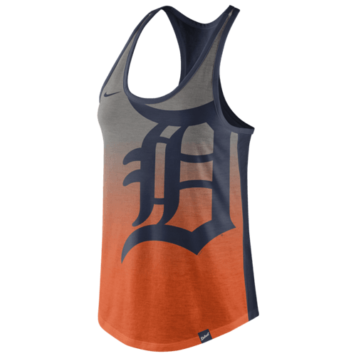 Fade Nike Logo - Nike Detroit Tigers Women's Orange Tri Fade Tank Top