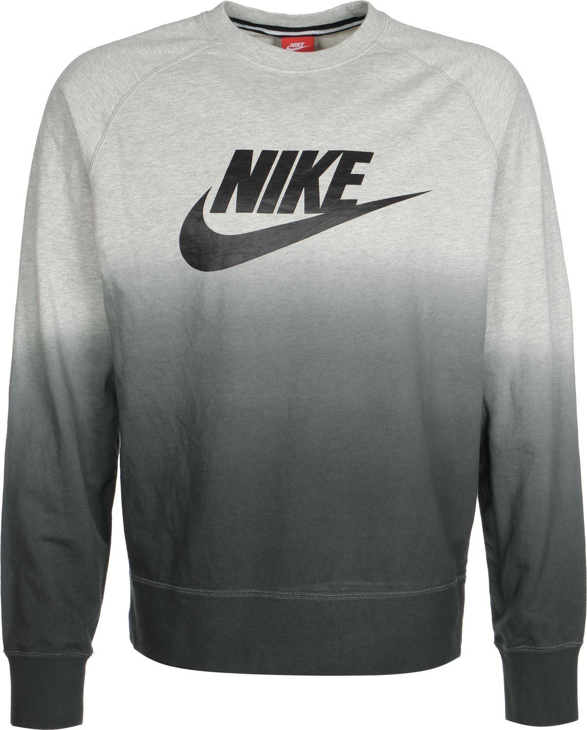 Fade Nike Logo - Nike AW77 FT Crew-Fade sweater grey heather | WeAre Shop