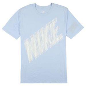 Fade Nike Logo - NIKE Block Logo T-Shirt sz 2XL XX-Large Ice Blue White Gradient Fade ...