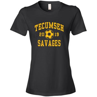 Tecumseh Savages Logo - Tecumseh High School Short Sleeve Custom Apparel and Merchandise ...