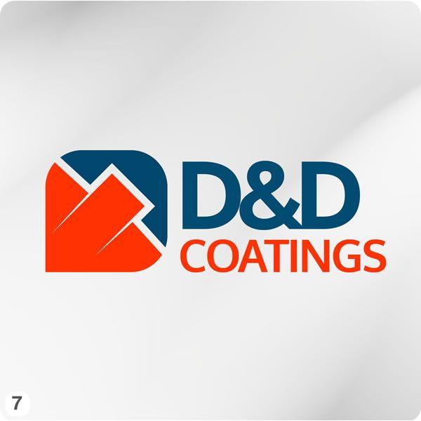 All Orange and Blue Logo - Painting Company Logo Design for D&D Coatings