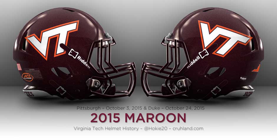 Maroon and Gold Football Logo - Virginia Tech Football Helmet History