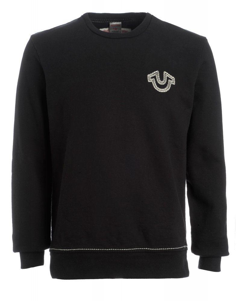 Black Horseshoe Logo - True Religion Jeans Sweater, Black Horseshoe Logo Sweatshirt