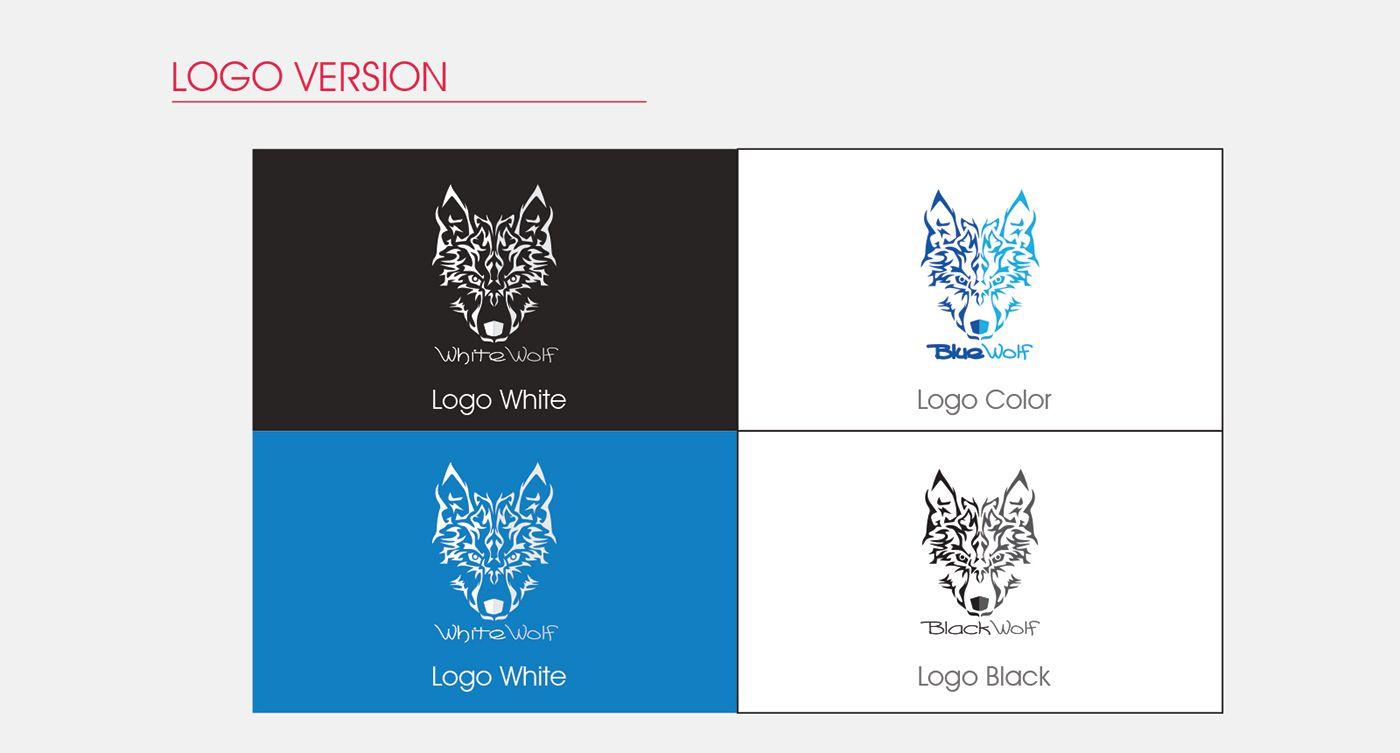 Black and Blue Wolf Logo - wolf logo - template on Behance