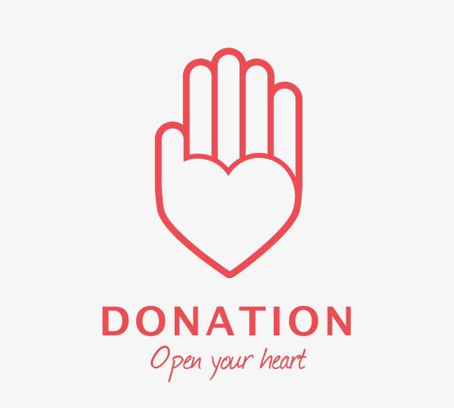 Donate Logo - Red Love Donation Logo, Love Vector, Logo Vector, Red PNG and Vector ...