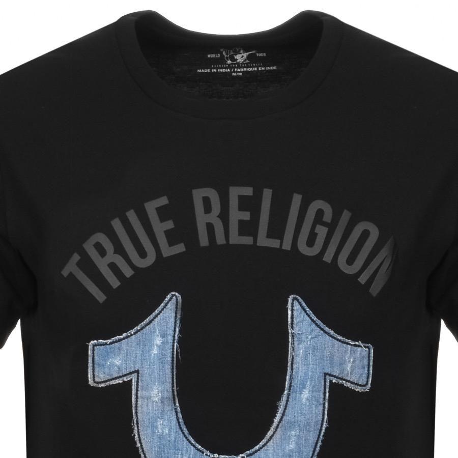 Black Horseshoe Logo - Lyst Religion Horseshoe Logo T Shirt Black in Black