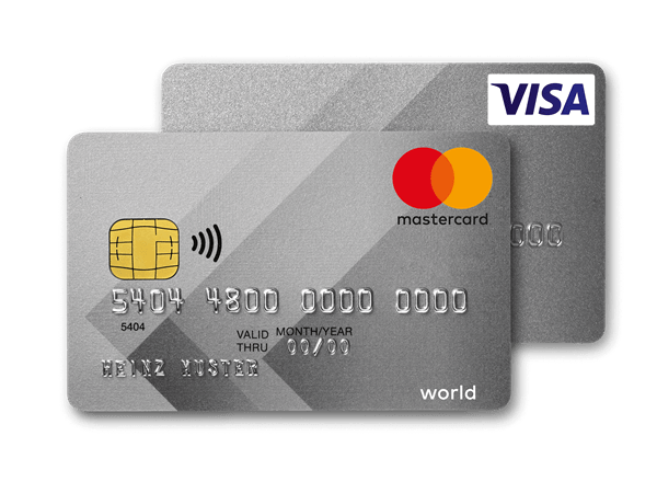 Credit Card Visa MasterCard Logo - Visa Mastercard Silver Credit Card. Viseca Card Services