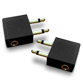 Black Prong Airline Logo - Gold Plated Airplane Flight Headphone Adapters |: Amazon.co.uk ...