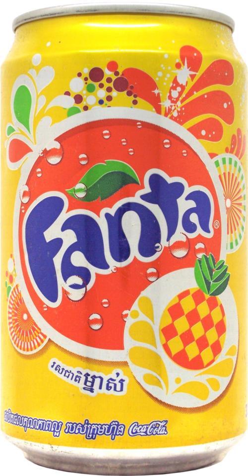 Fanta Pineapple Logo - FANTA-Pineapple soda-330mL-Cambodia