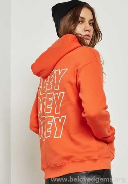 Obey Orange Logo - OBEY Women Logo Back Hoodie Best buy & Sweatshirts