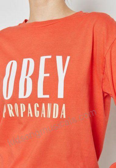 Obey Orange Logo - Shop Obey orange Logo Long Sleeve T-Shirt 265831206 for Women in UAE ...