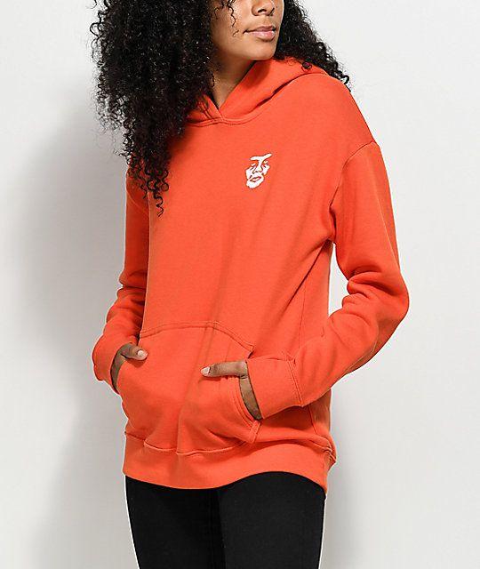 obey hoodie orange