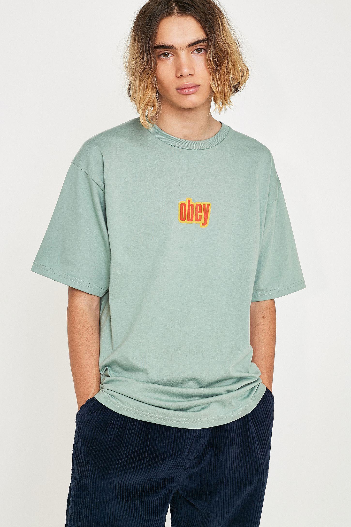 Obey Orange Logo - OBEY '90s Box Logo Green T-Shirt | Urban Outfitters UK