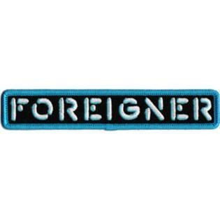 Foreigner Logo - Rock Band Foreigner Logo 1x5.25 Embroidered Iron On or Sew On Patch