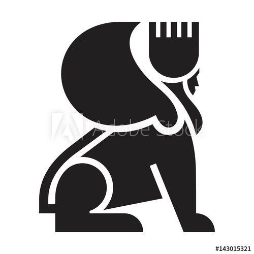 Persian Logo - persian lion logo template vector icon this stock vector