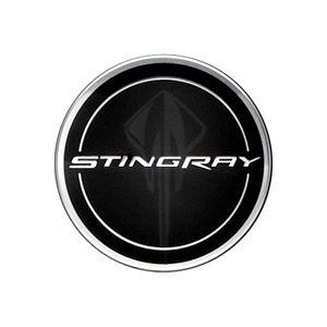 Black Corvette Stingray Logo - 2016 Corvette Stingray Center Cap, Stingray Logo - Single | 19301418