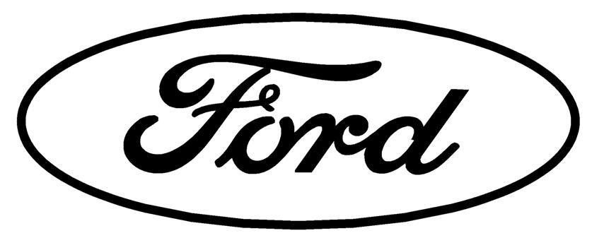 Cartoon Ford Logo - Ford Oval Outline Decal Sticker