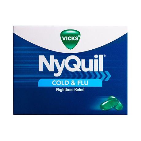 Vicks Logo - Vicks NyQuil™ Cold & Flu Nighttime Relief LiquiCaps