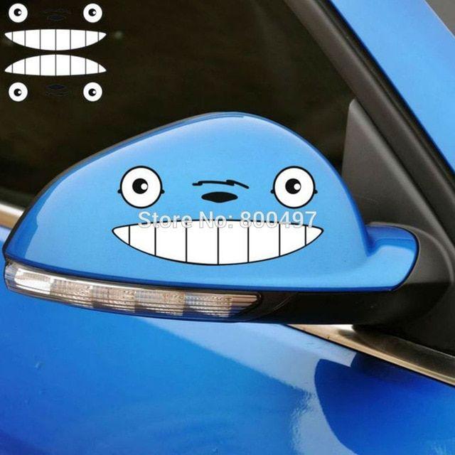 Cartoon Ford Logo - 2 x Newest Car Styling Cartoon Cat Totoro Eyes Rearview Mirror Car ...