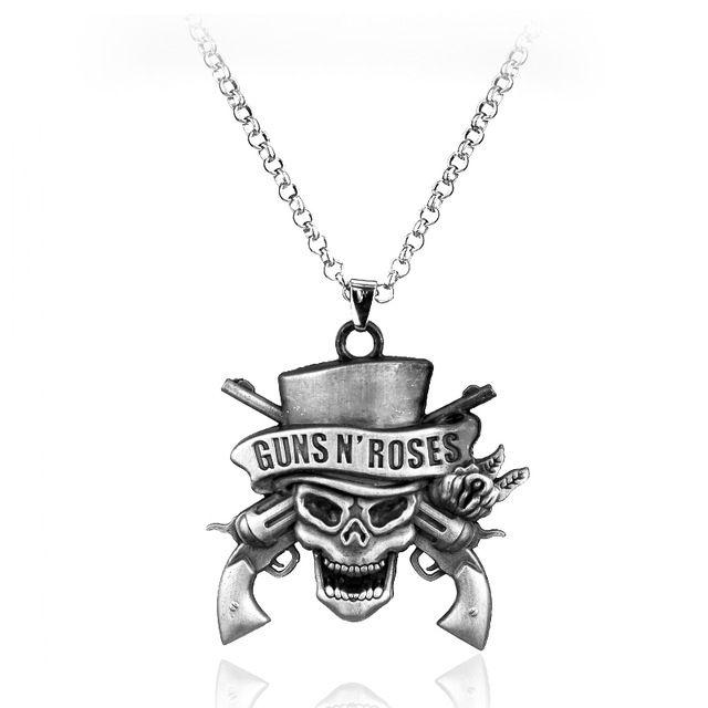 Famous Rose Logo - Guns N' Roses Jewelry Famous US Rock Band GUNS N' ROSES Logo Pistol ...