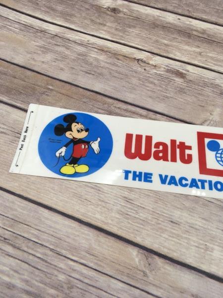 Vintage Walt Disney World Logo - Vintage Walt Disney World Bumper Sticker Vacation Kingdom Of The ...